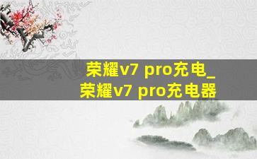 荣耀v7 pro充电_荣耀v7 pro充电器